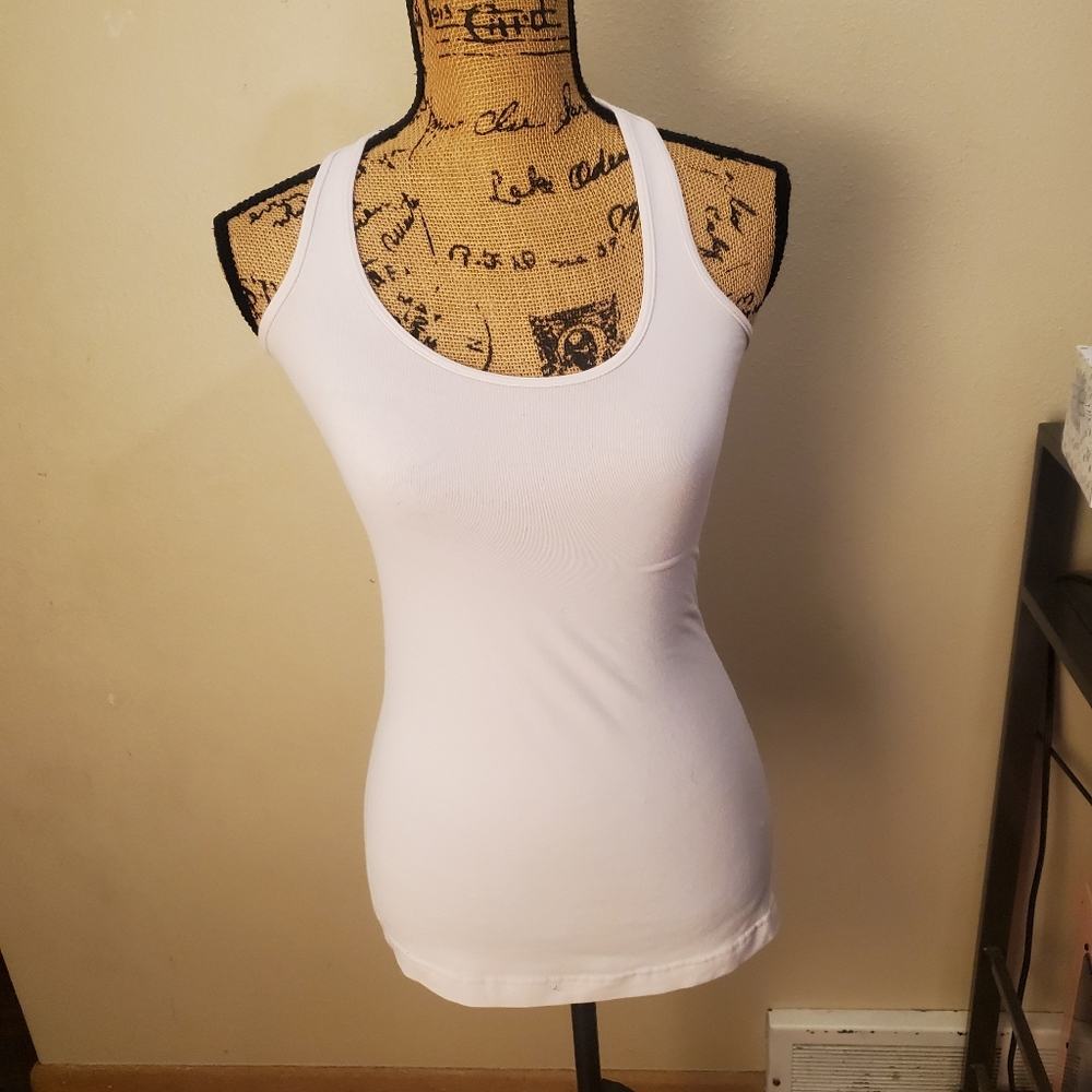 Lululemon Off White Athletic Workout Halter Tank Top Size S